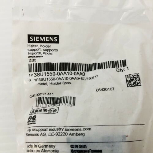 1 pièce support métallique modules Siemens série 3SU1 22 mm 3SU1550-0AA10-0AA0 - Photo 1 sur 3
