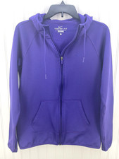 Nike Therma Fit Full Zip Hoodie Jacket Purple Fleece Lined Women's Small S