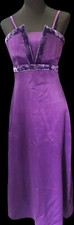 Purple Evening Gown With Open Back