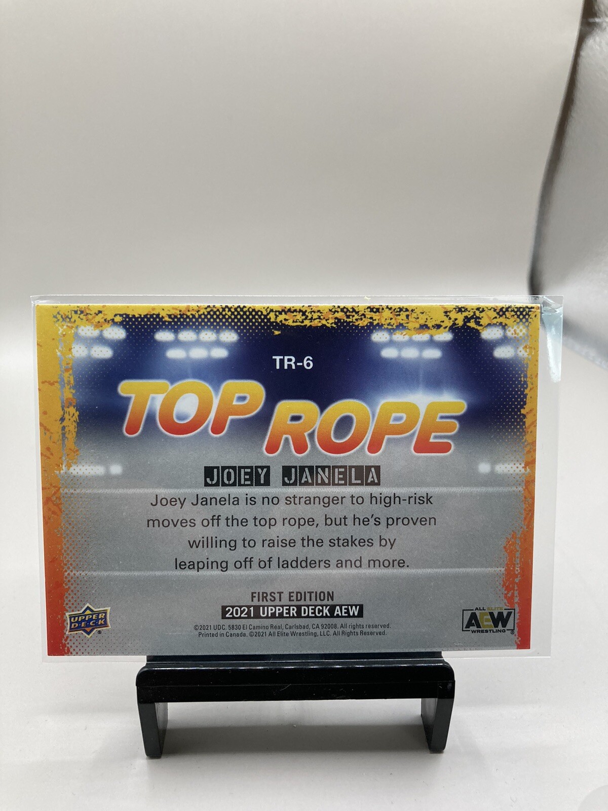 2021 Upper Deck AEW First Edition Joey Janela #TR-6 Top Rope | eBay