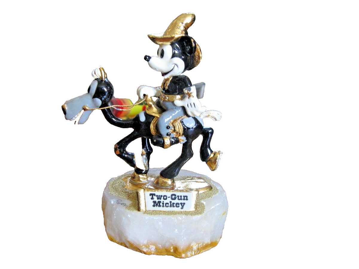 Ron Lee Signed Limited Edition Disney Two-Gun Mickey 6 1/4