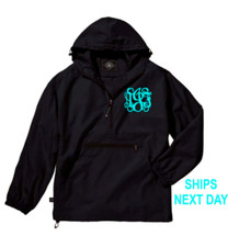 Monogrammed Charles River Rain Pullover - Charles River Pack N Go Rain Jacket