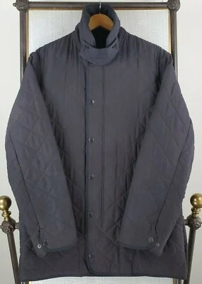 BARBOUR ENGLAND Medium Long Polarquilt Fleece Lined Mens Field Jacket Coat Zip