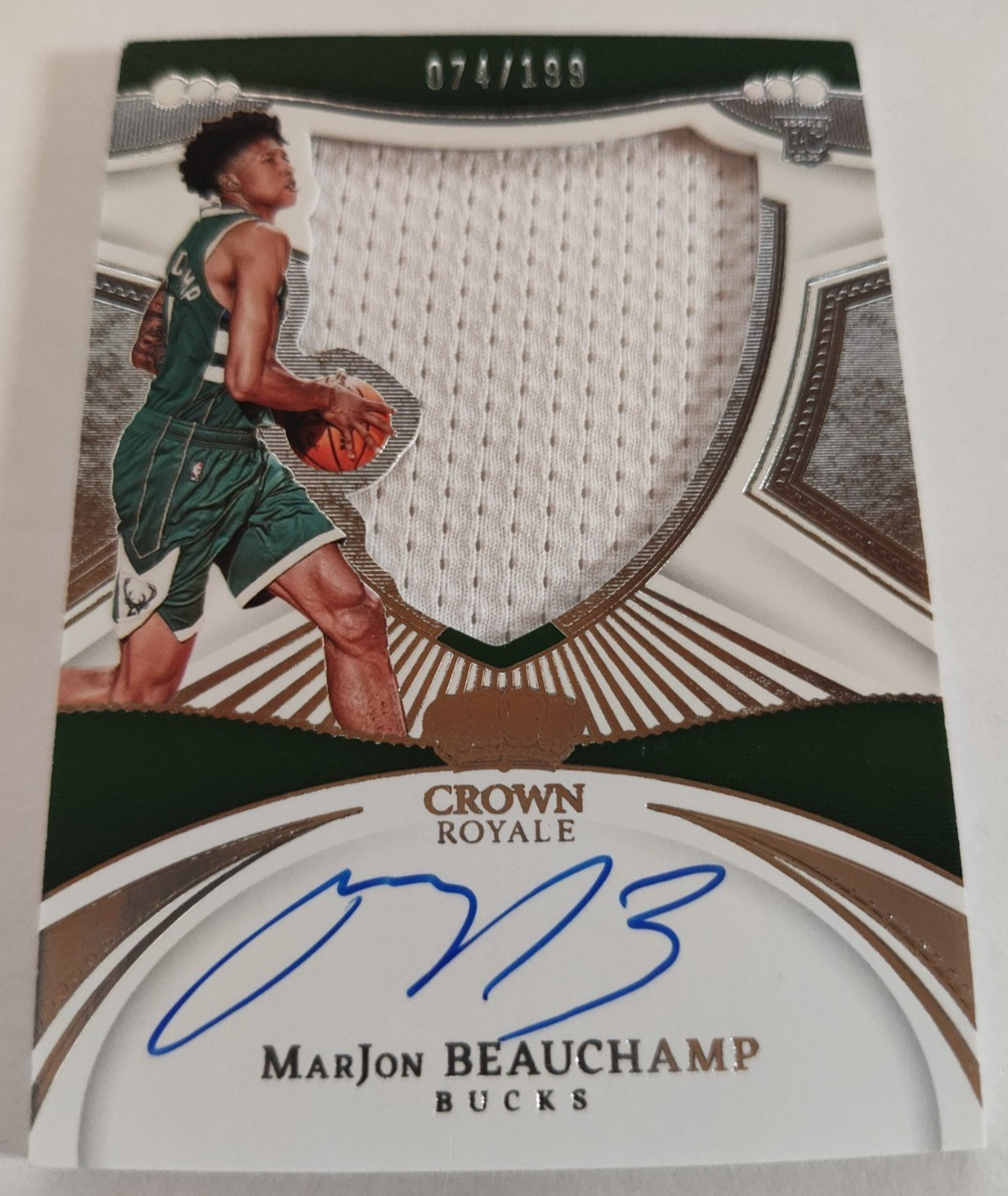 2022-23 Crown Royale Marjon Beauchamp Silhouettes Rookie Patch AUTO /199 ON CARD