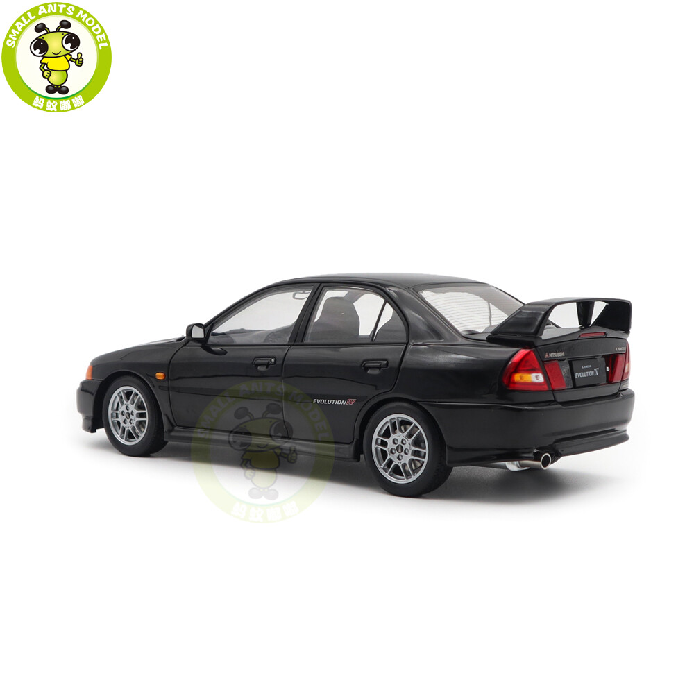 1/18 MOTORHELIX Mitsubishi Lancer EVO IV Black Diecast Model Car
