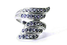 Silver Ring Iolite Genuine Natural Mined Gems Solid Sterling Size R 1/2 US 9