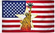 10 x "USA STATUE OF LIBERTY LEAF" flag 3x5 ft polyester banner sign US American