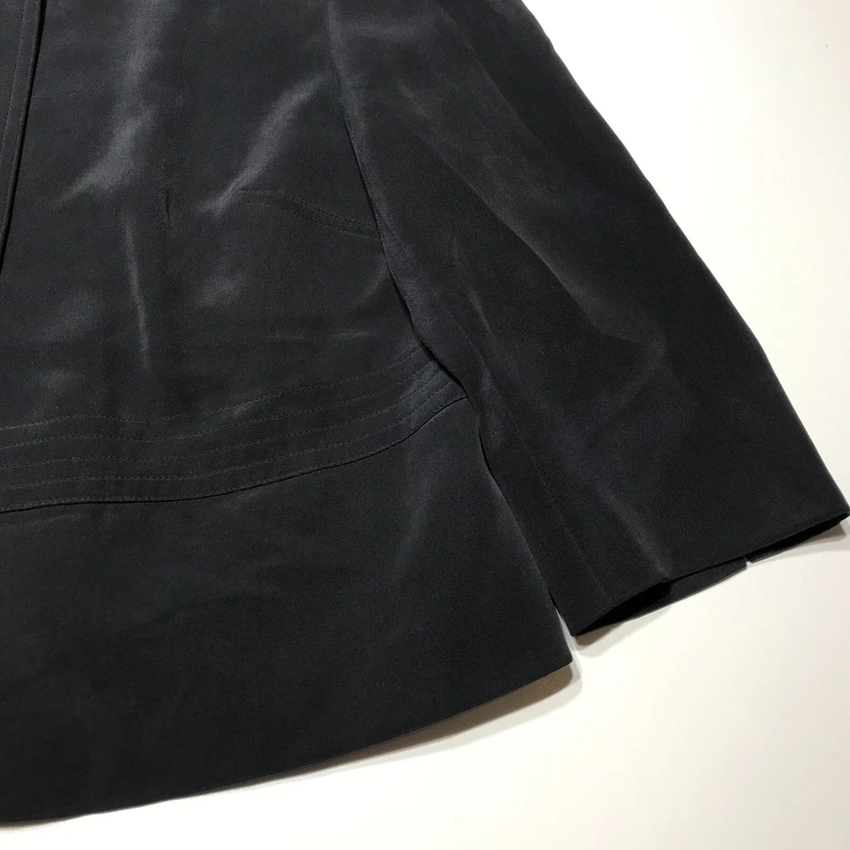 Chaqueta Blazer Jones NY Collection Mujer Talla 12 Gris Botón Frontal 100% Seda Foto 4 de 4