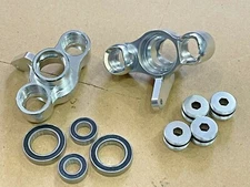 Aluminum Front Steering Blocks Carriers W/ Bearing Arrma Typhon MOJAVE 6s Silver