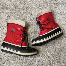 Sorel Yoot Pac Waterproof Winter Snow Boot Youth Red Kids Size 6