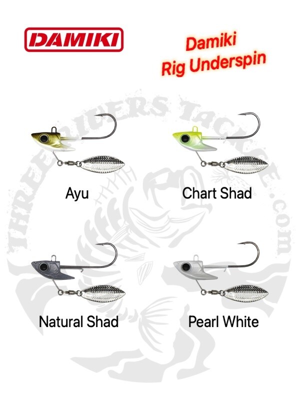 Damiki Rig Underspin Jig Heads Choose Size Color