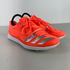 Adidas Adizero Shoes Mens 8 Signal Coral White High Jump Track Field Hi Vis New