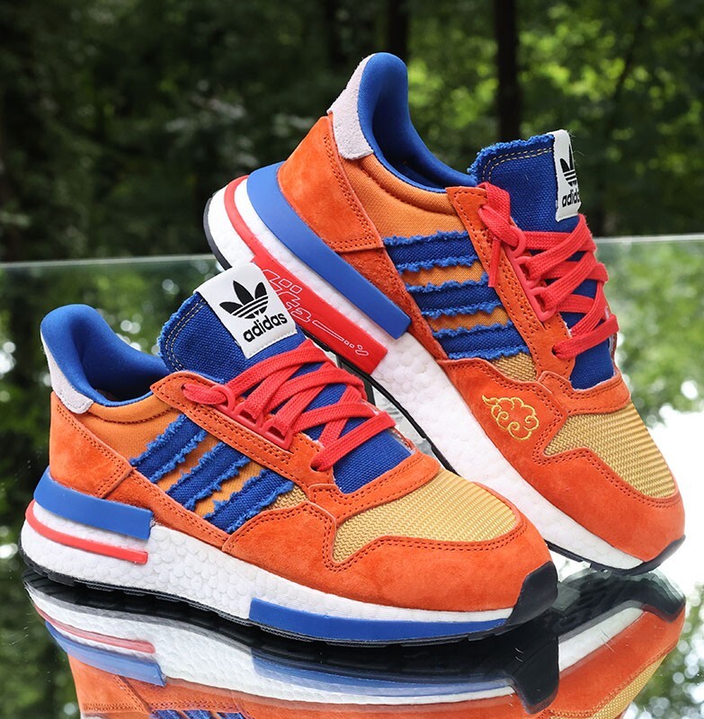 Adidas Dragon Ball Z x ZX 500 Son Goku Size 5 Orange Blue Adidas Dragon Ball Z x ZX 500 Son Goku Size 5 Orange Blue