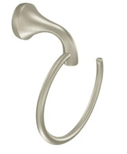 Moen Eva Towel Ring Brushed Nickel Finish YB2886BN