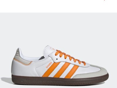Adidas Women's Samba OG casual style Leather Orange IE6521 Adidas Women's Samba OG casual style Leather Orange IE6521