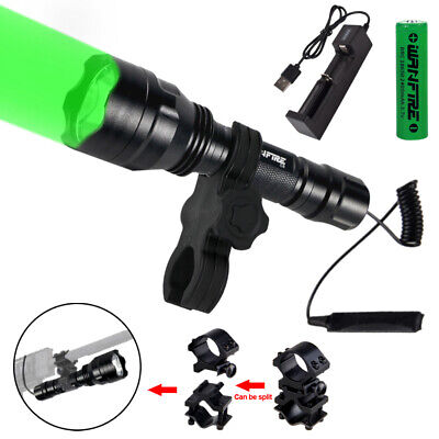 Details about   400yards LED Green/Red Weapon Flashlight & QD Rail Weaver Mount Combo Predator 