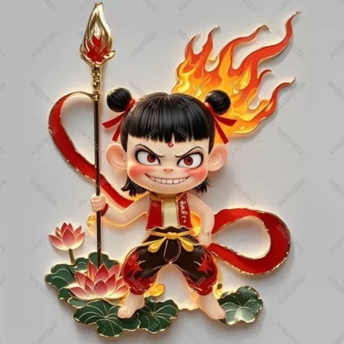 The Demon Child of Nezha 2 Came Into The World Metal refrigerator sticker - Picture 6 of 9