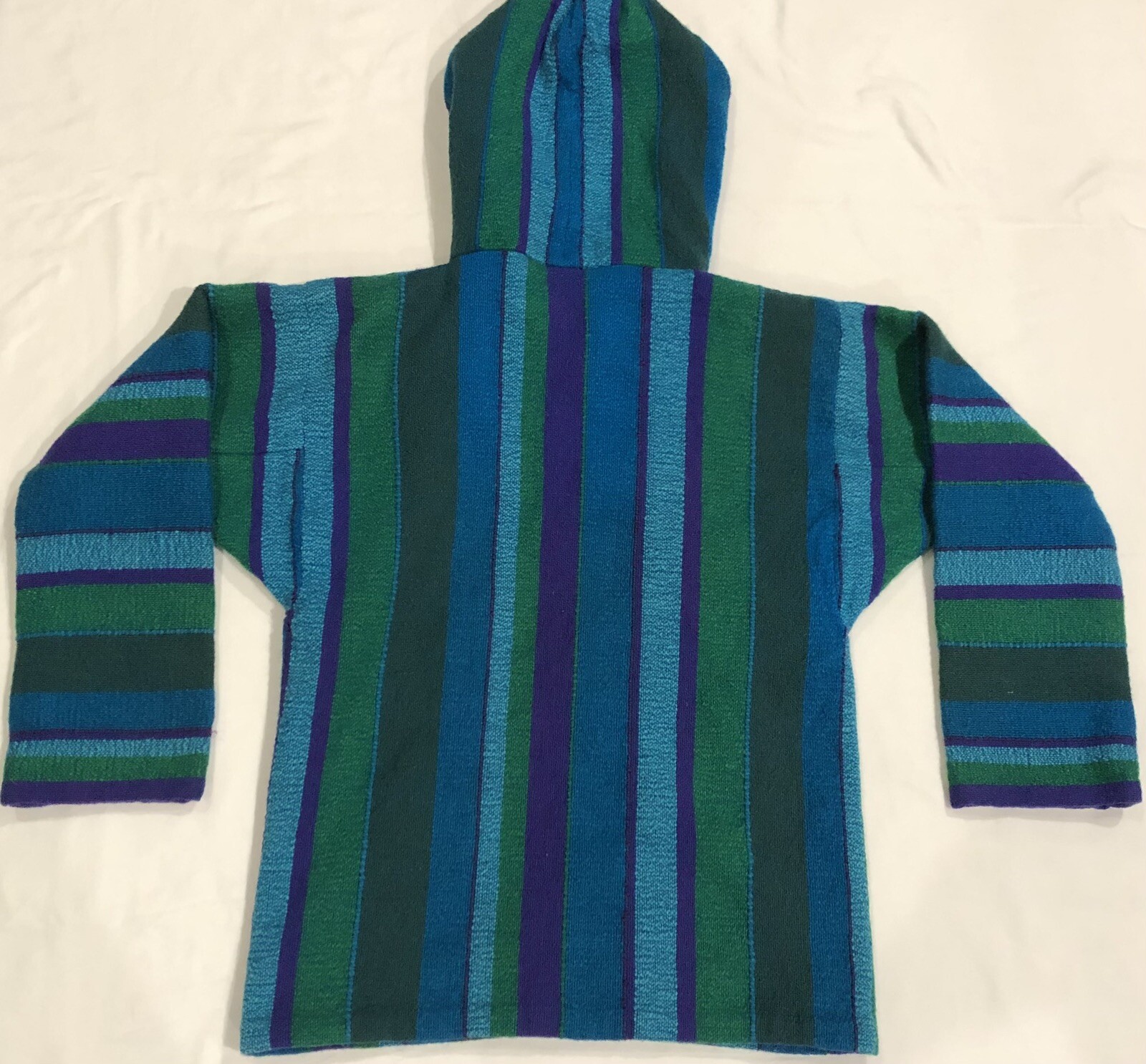 RARE Vintage 70s PARROTT FABRICS Santa Fe Poncho Handwoven Full Zip Jacket image 3