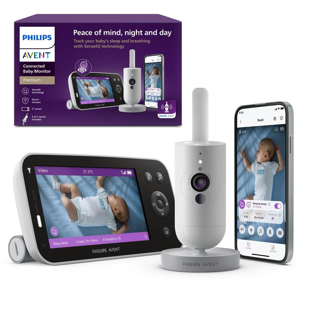 Philips Premium Baby Monitor with 1080P Camera, Cry Detection & App