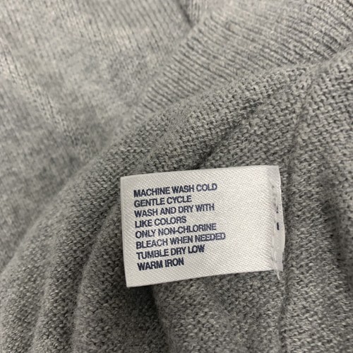 Gap Sweater Men XXL Gray Cotton Cashmere V Neck Preppy Travel Casual Business - Picture 8 of 10