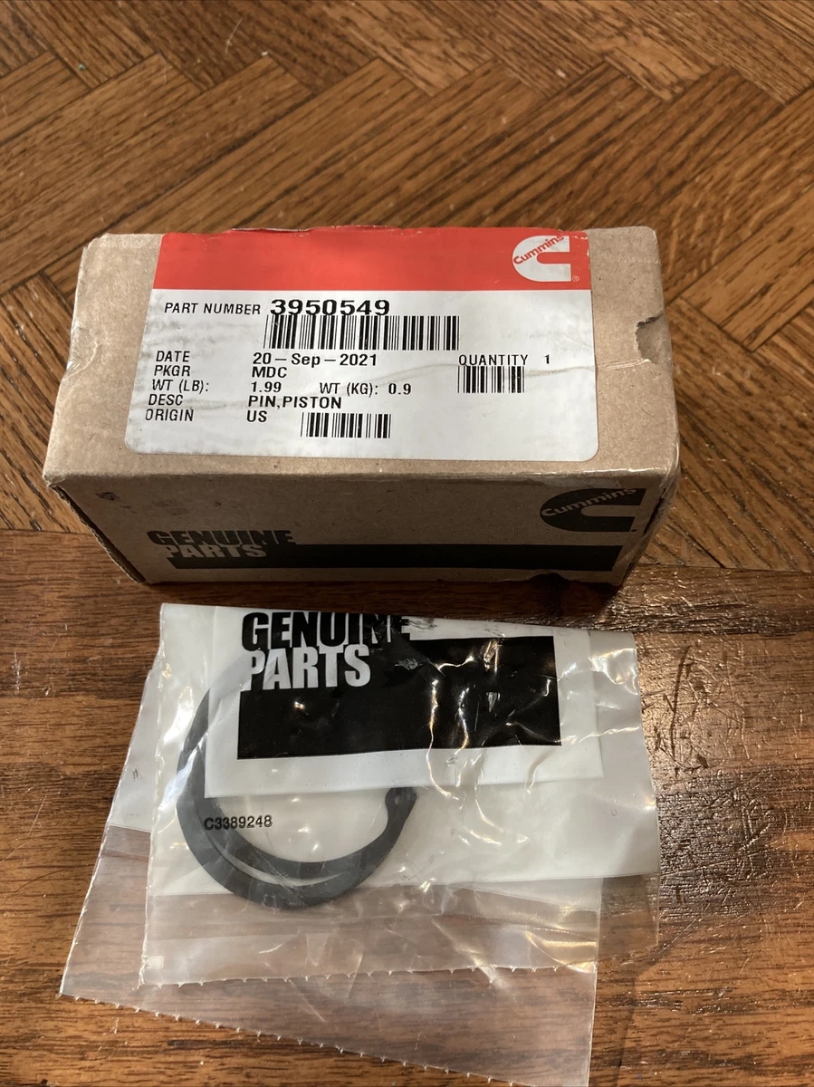 OEM Piston Pin 3950549 w/ Retaining Rings 3920692 Cummins diesel 