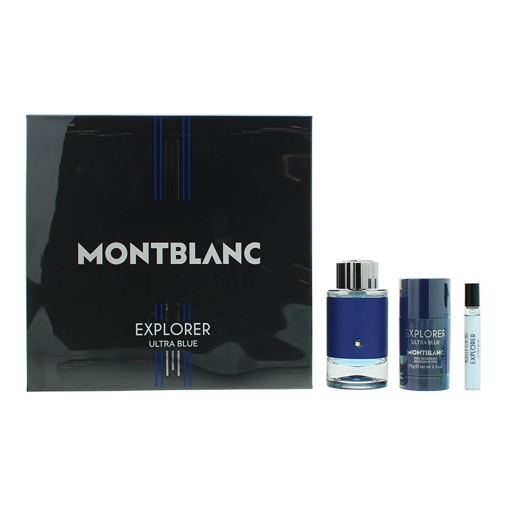 Montblanc Explorer Ultra Blue 3 Piece Gift Set: EDP 100ml - Eau De