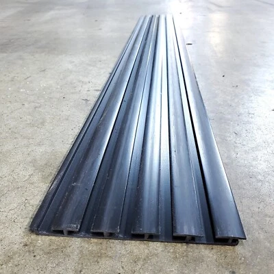 OUTWATER PLASTICS INDUSTRIES Rigid PVC Plastic 48" W x 6" H Linking Slatwall Panel Sheets BLACK - BRAND NEW!