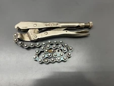 (i) VINTAGE PETERSEN DEWITT VISE GRIP 20R CHAIN LOCKING PLIERS - CLEAN! - USA