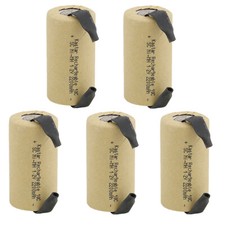 Kastar 5x SC Sub C 2200mAh 1.2V NiCd Rechargeable Battery W/Tab For Power Tools