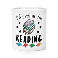 I'd Eher Sein Lesen Makeup Pinsel Bleistift Topf Lustig BüCherwurm Liebe Nerd
