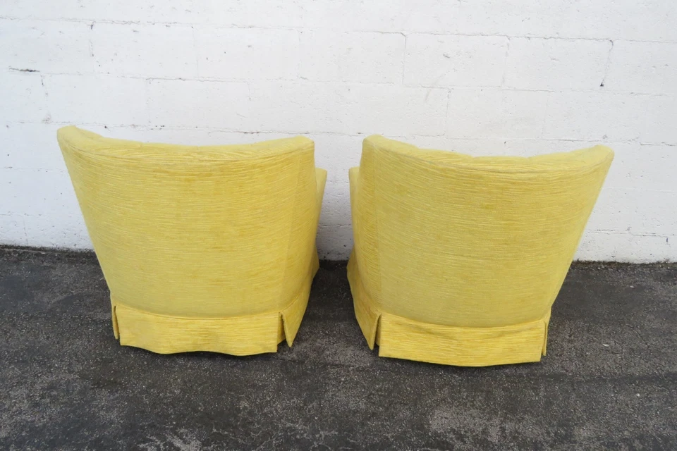 Modernage Mid Century Modern Swivel Side Chairs a Pair 5782 - Image 4 of 4