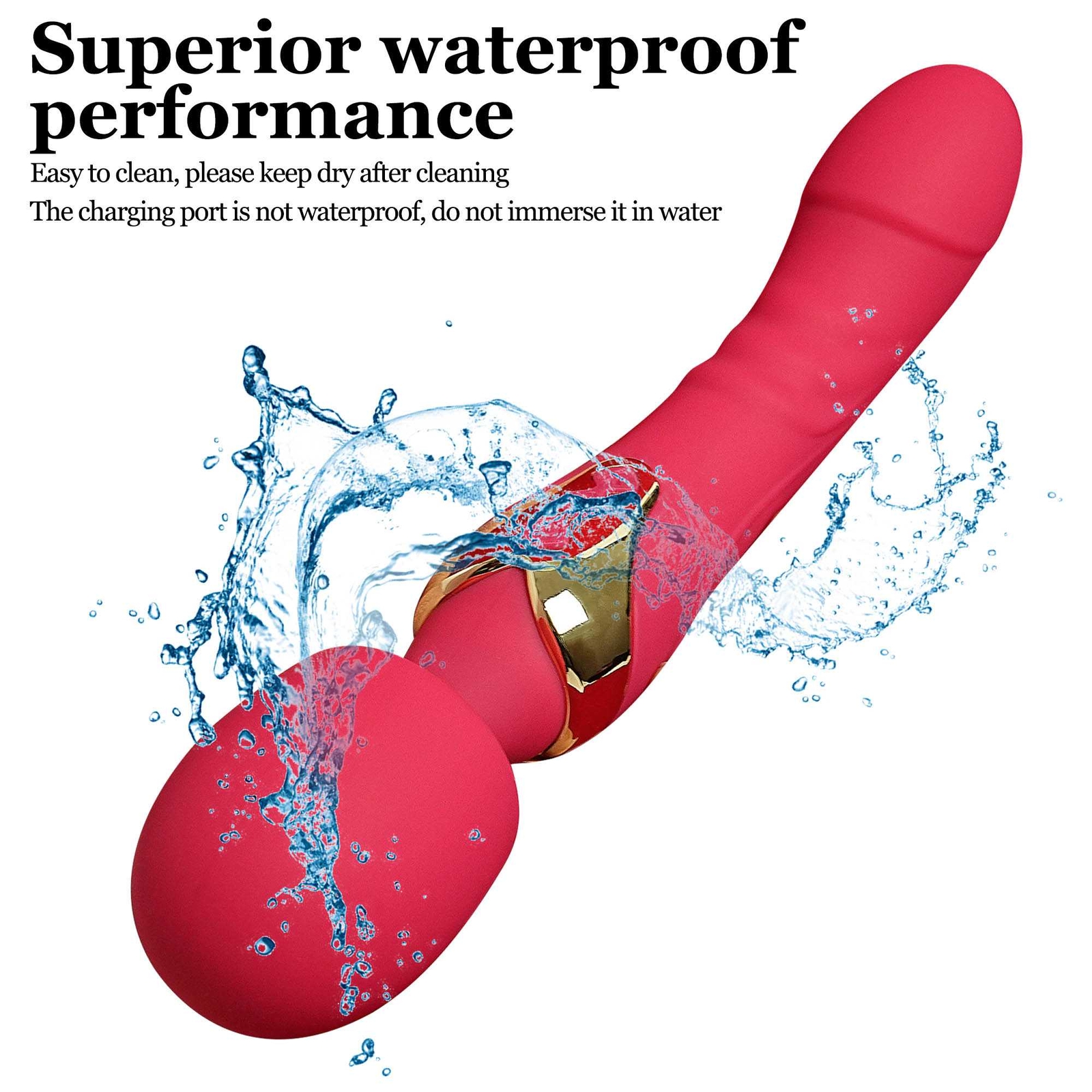 Double Head Shock AV Vibrator Stick G-Spot Massager Dildo Sex Toys For Women