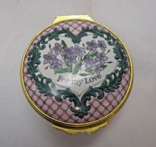 Enamel Box Halcyon Days Valentines Day" for my love"  1979  lovers Mother's Day
