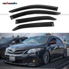 Window Visors Rain/Sun/Wind Guard For 2009-2013 Toyota Corolla 4-Door Sedan 4Pcs