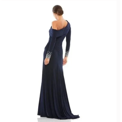 Mac Duggal Evening Jewel Cuffed Asymmetrical Gown 14 | eBay