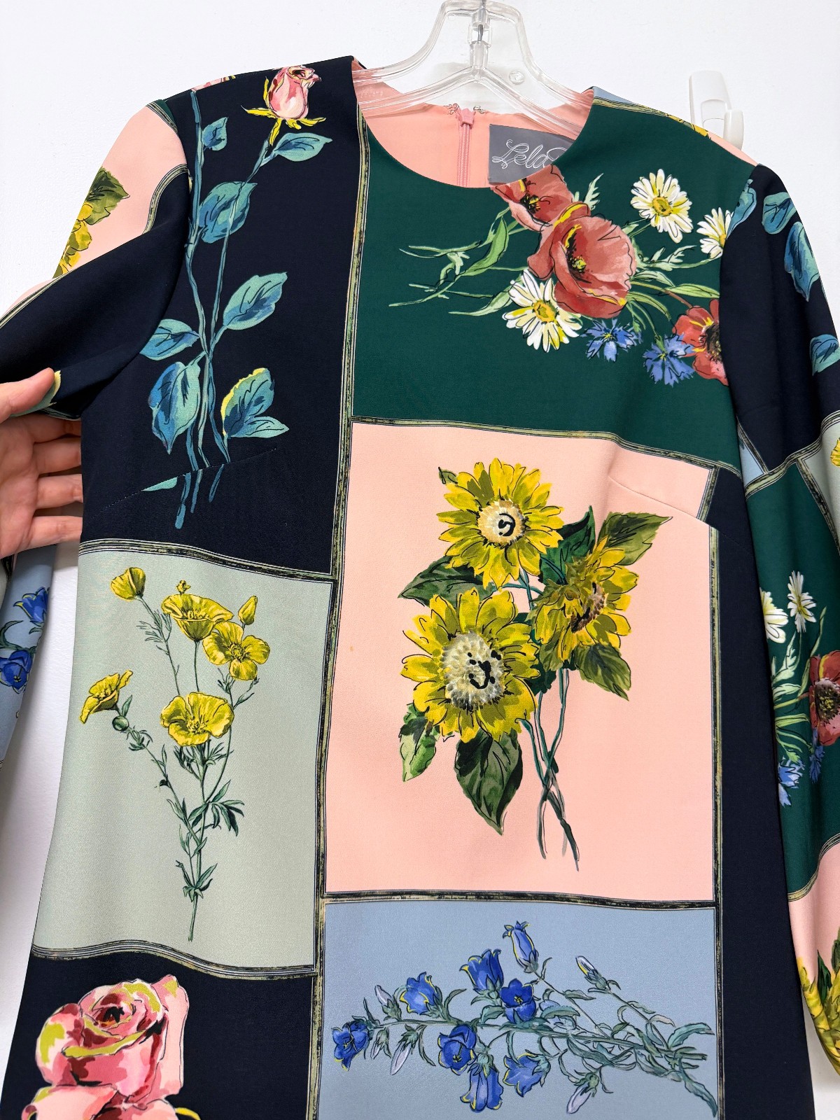 Lela Rose Floral Portrait Patchwork Print Balloon… - image 5