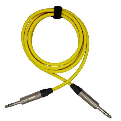 MOGAMI YELLOW TRS CABLE 1.5 FT NEUTRIK  1/4'' CONNECTORS 2549 NP3X PATCH