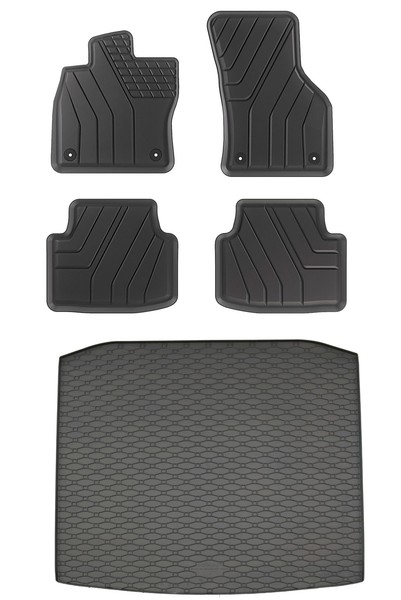 Gummi FußMatten Kofferraumwanne FüR Skoda Octavia 4 2020- Kombi Allwetter-image