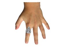 R62 Jesus Zinn Damen Ring verstellbar Handarbeit in Sheffield