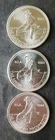Lot of Three 1984 Engelhard 1oz Silver American Prospector Rounds