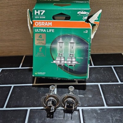 OSRAM Ultra Life H7 Car Headlight Bulb 64210ULT-2HB(Twin)