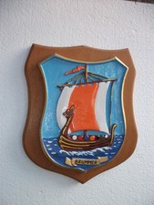 Altes Schiffswappen SCHULBOOT  BRUMMER  F 209 WESPE-KLASSE Marinewappen