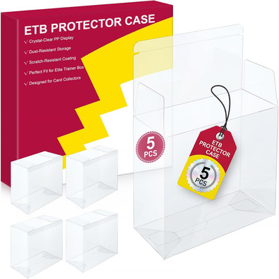 【5 Pcs】 PKMN ETB Protector Case, Elite Trainer Box Protector, ETB Box Plastic Di