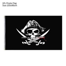 Pirate Flag for Halloween Party  Cosplay Decor - Authentic Banner, Durable Desi
