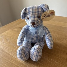 Bestever Blue Plaid Teddy Bear NWT Baby Shower Gift Cloth Toy Super Cute! 14”