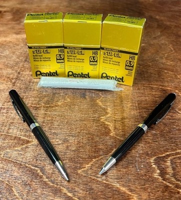 Pentel PS535 0.5 Mechanical Pencils and Refill Lead Lot 6 Plus Eraser Refill