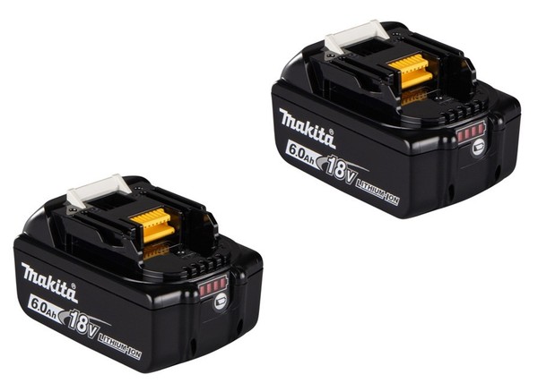 Makita BL1860B 2Er Set 18V 6,0Ah Akku Wechselakku 18V Li-Ion Original Ersatzakku-image
