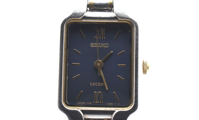 【NEAR MINT】 SEIKO 1F21-5B60 Quartz Lucent Damenuhr Silber Schwarz aus Japan