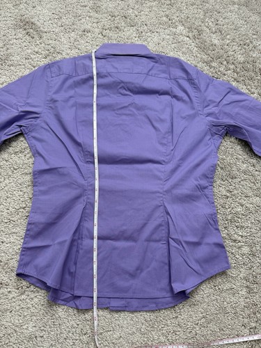 NWT Ralph Lauren Women’s Purple Button Down Short Sleeve Shirt Size 8 - Picture 9 of 9