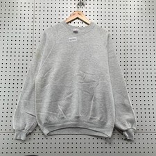 Vintage Jerzees Sweatshirt Mens Large Gray 90s Raglan Sleeve Made in USA